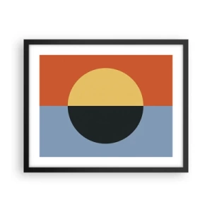 Pôster com moldura preta - Composição do calor e do frio - 50x40 cm