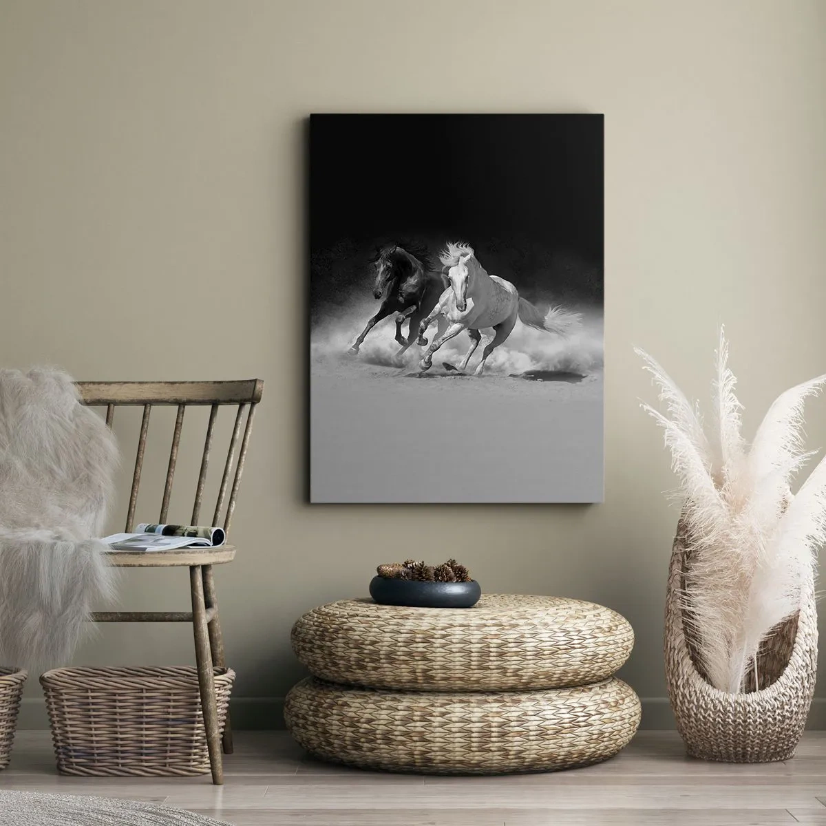 Quadro em tela - Galope da liberdade - 70x100 cm