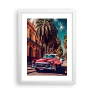 Pôster em moldura branca - Ainda em Havana - 30x40 cm