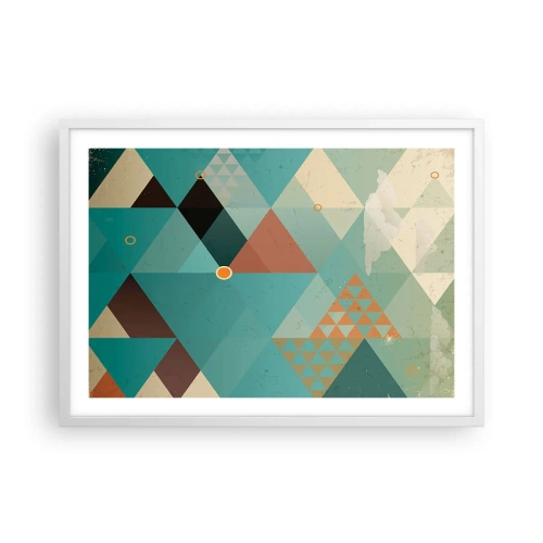 Pôster em moldura branca - A unidade de muitos, os muitos da unidade - 70x50 cm