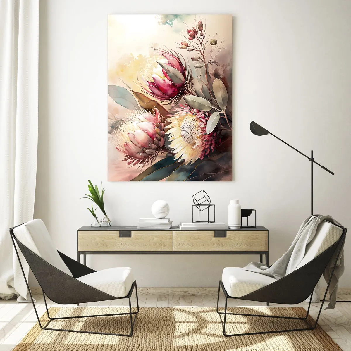 Quadro em vidro - De perfil e de frente - 50x70 cm