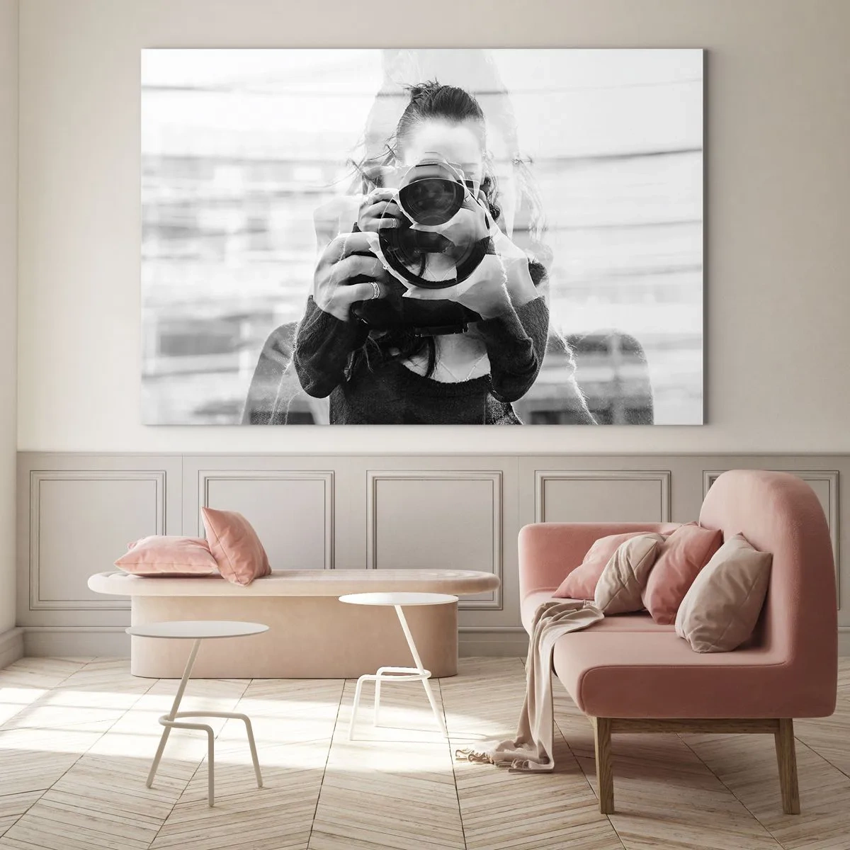 Quadro em vidro - O criador e seu material - 70x50cm - Criador e material - Decoração de parede moderna para a sala de estar e quarto ARTTOR