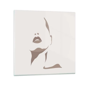 Quadro em vidro - Feito de luz e sombra - 30x30 cm