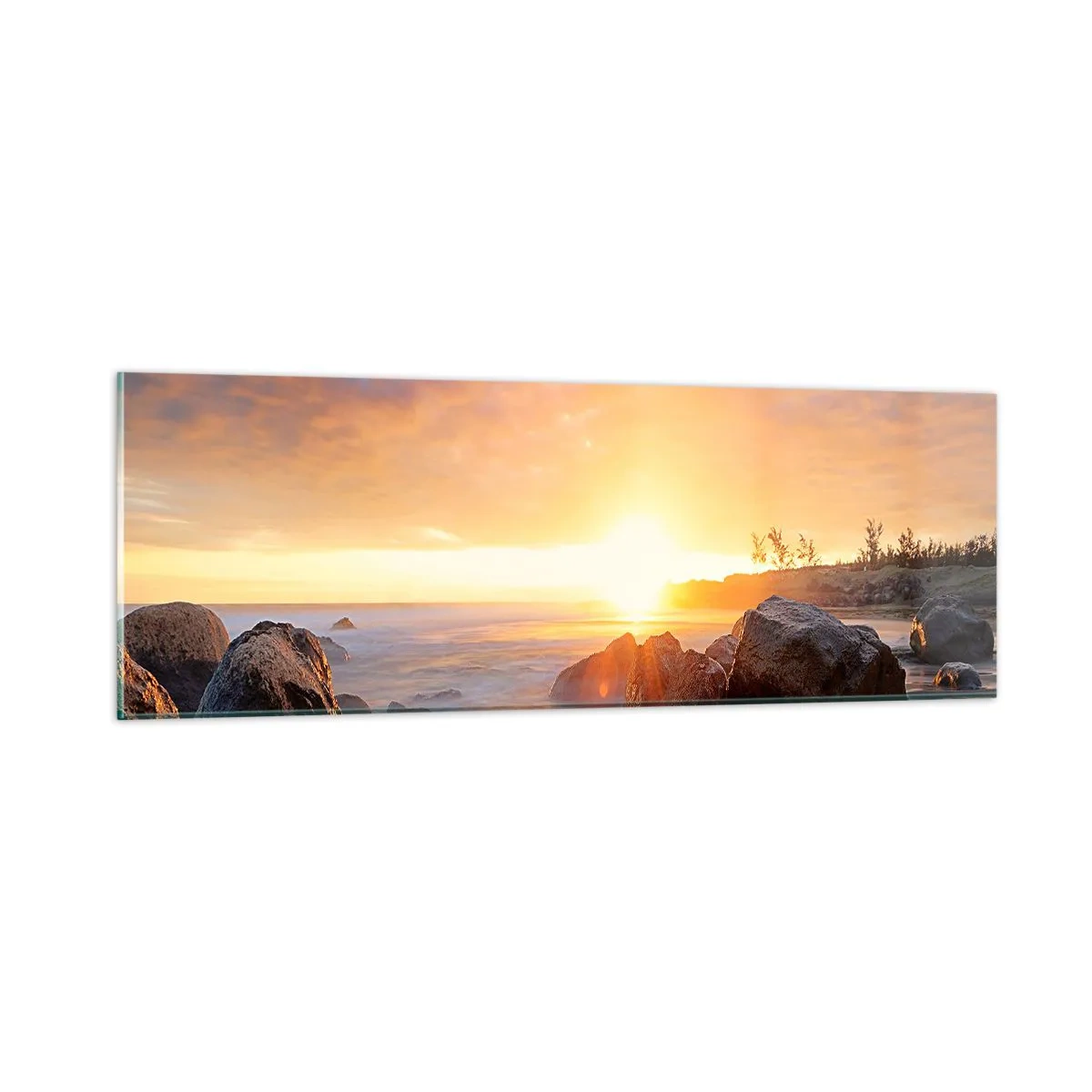 Quadro em vidro - A brisa luminosa da noite - 90x30 cm