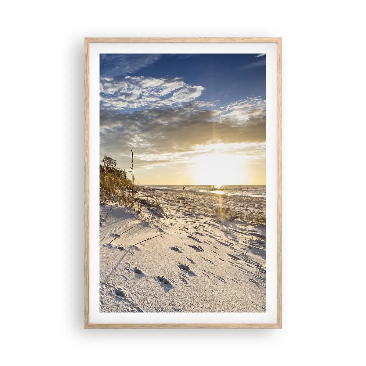 Pôster com moldura de carvalho claro - Um convite para um passeio - 61x91 cm