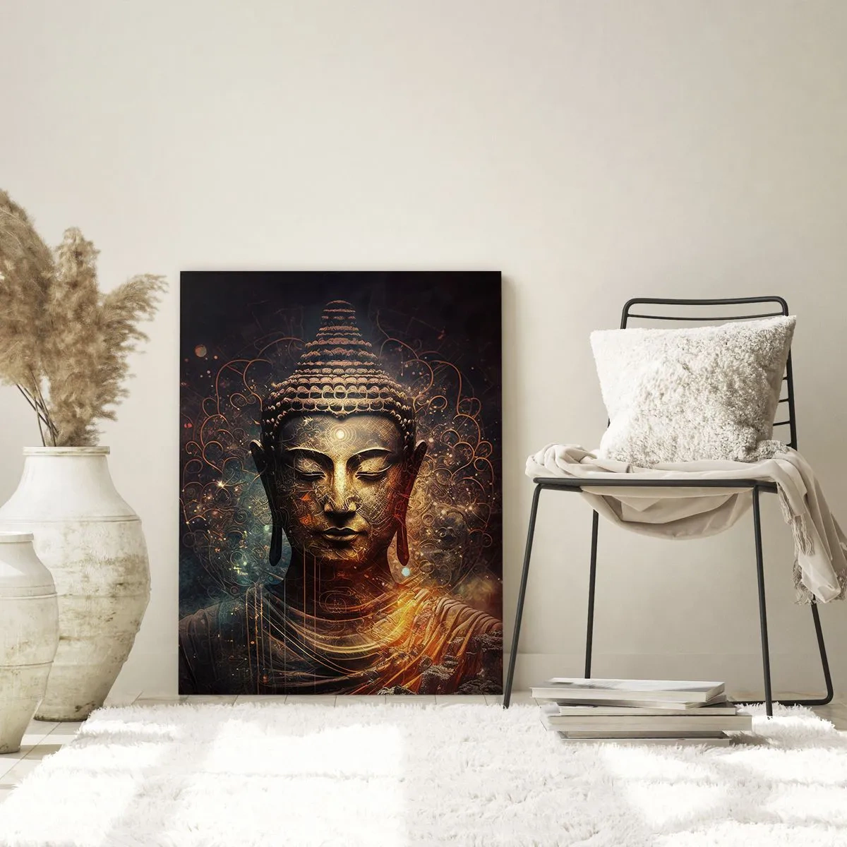 Quadro em vidro - Equilíbrio espiritual - 50x70 cm