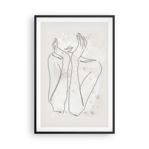 Pôster com moldura preta - Momento de sonho - 61x91 cm