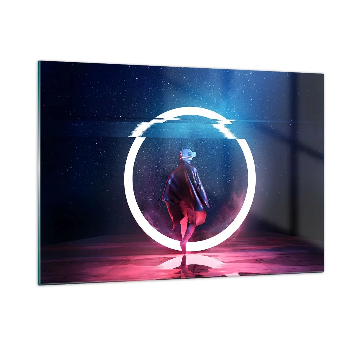 Quadro em vidro - Entre Mundos - 120x80 cm