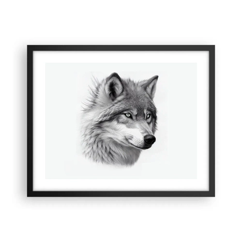 Pôster com moldura preta - Alfa – sem dúvida - 50x40 cm