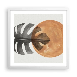 Pôster em moldura branca - Sempre o sol - 50x50 cm