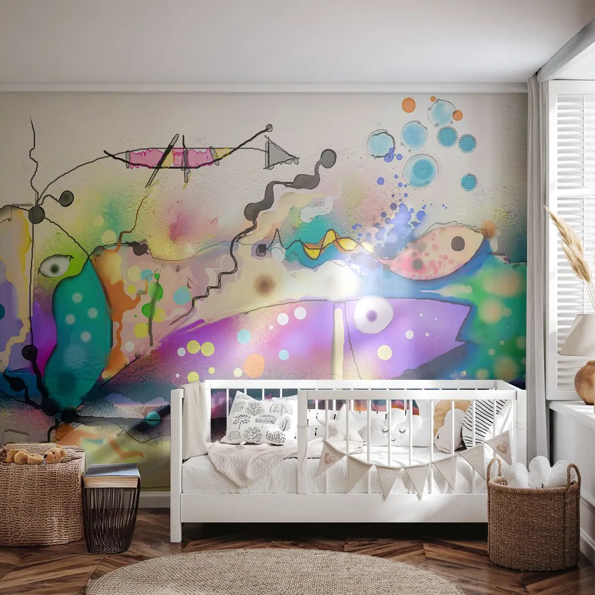 Papel de Parede Premium Sand - Sem palavras! - Abstração, Peixe, Gráficos - 100x70 cm