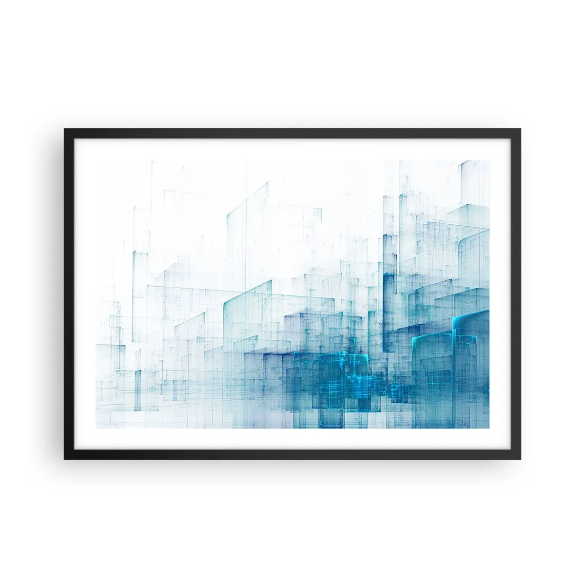 Pôster com moldura preta - Como o espaço ficou - 70x50 cm