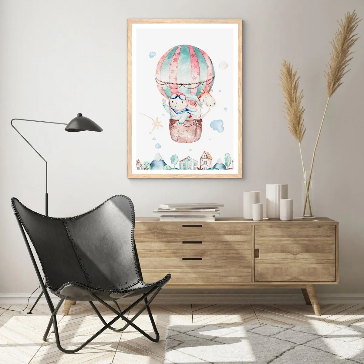 Pôster com moldura de carvalho claro - Nós voltaremos em breve! - 50x70 cm