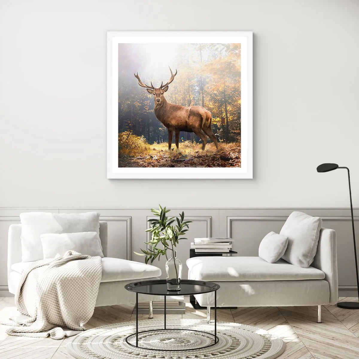 Pôster em moldura branca - Em plena majestade - 60x60 cm