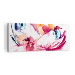 Quadro em tela - Na proximidade, o mundo floresce - 120x50 cm
