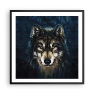 Pôster com moldura preta - Alfa? E ómega - 60x60 cm