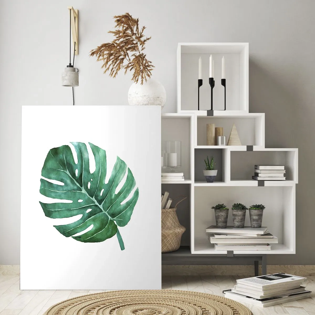 Quadro em vidro - Conceito verde - 50x70 cm