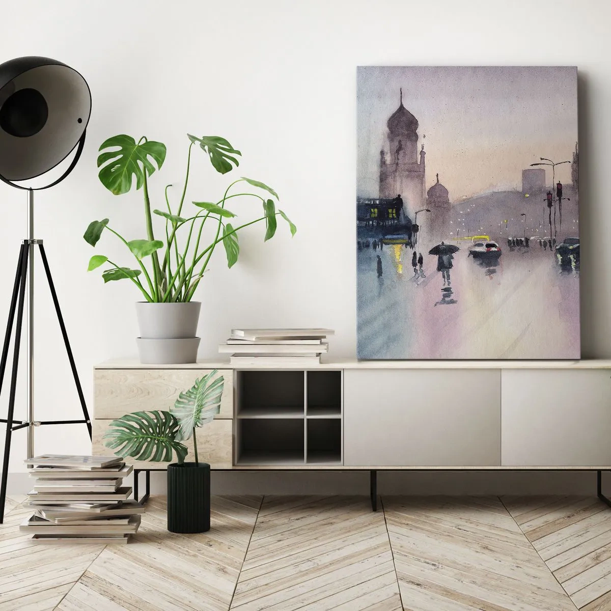 Quadro em tela - Na névoa chuvosa - 50x70 cm