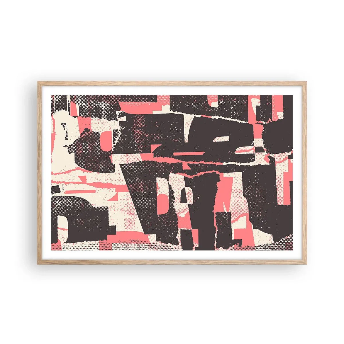 Pôster com moldura de carvalho claro - Todo esse barulho - 91x61 cm