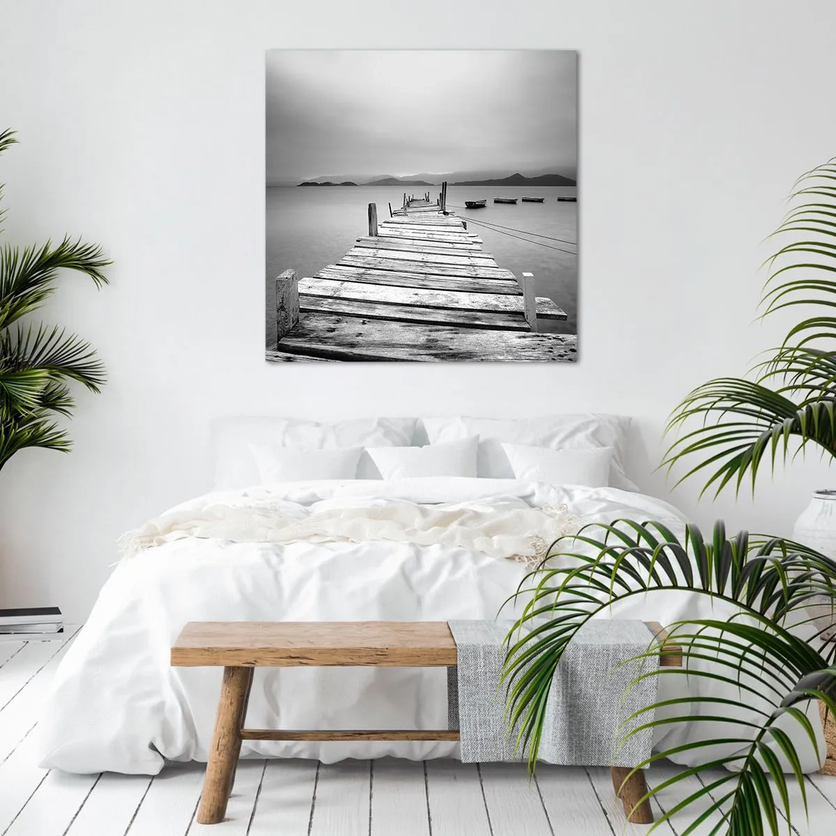 Quadro em tela - Além das montanhas, além dos mares - 50x50 cm