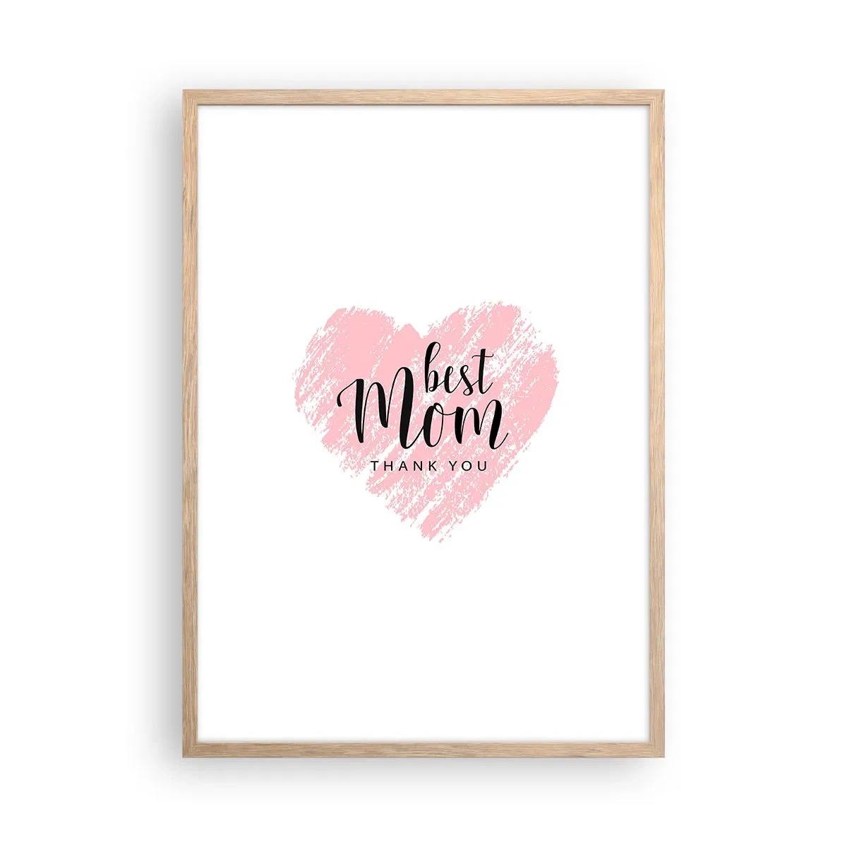 Pôster com moldura de carvalho claro - Sempre o momento certo - 50x70 cm