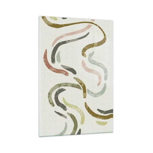 Quadro em vidro - Uma alegre dança de abstração - 70x100 cm