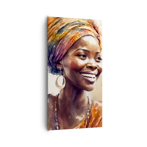 Quadro em tela - Rainha africana - 65x120 cm