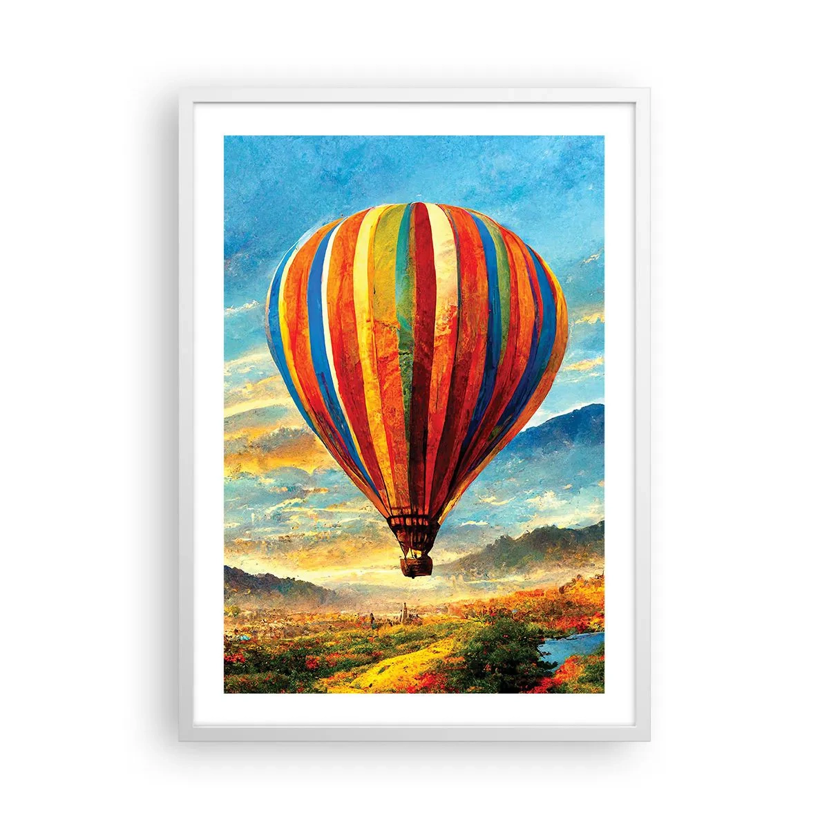 Pôster em moldura branca - Com silêncio enxergas mais - 50x70 cm