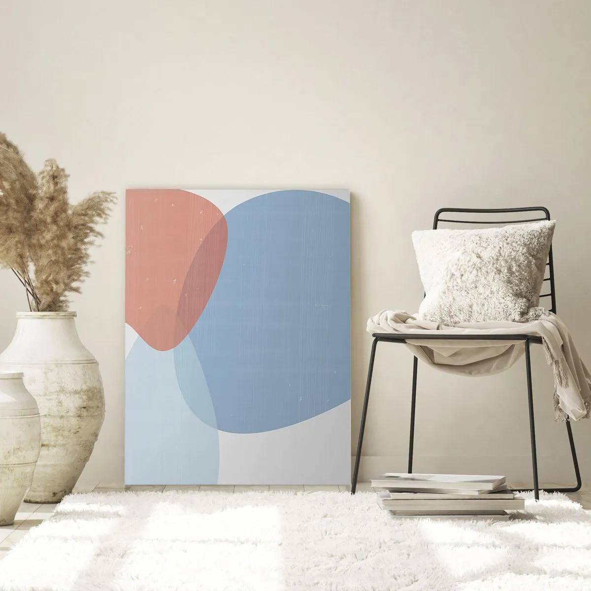 Quadro em vidro - Relacionamentos pastel - 70x100 cm