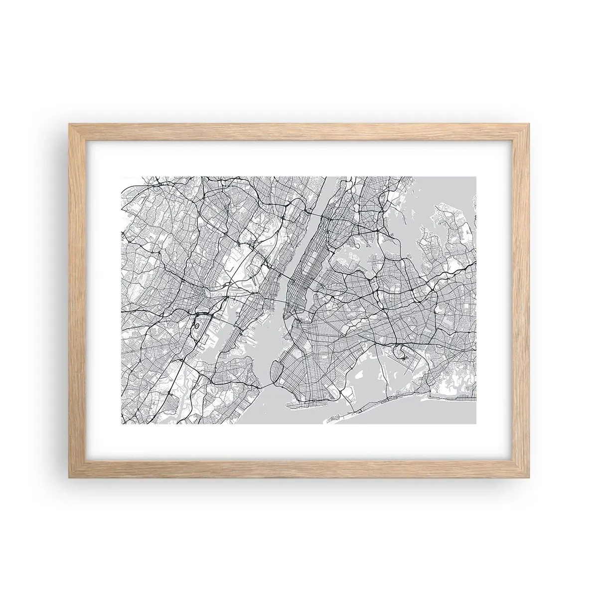 Pôster com moldura de carvalho claro - Anatomia de uma metrópole - 40x30 cm