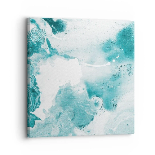 Quadro em tela - Inundado em azul - 30x30 cm