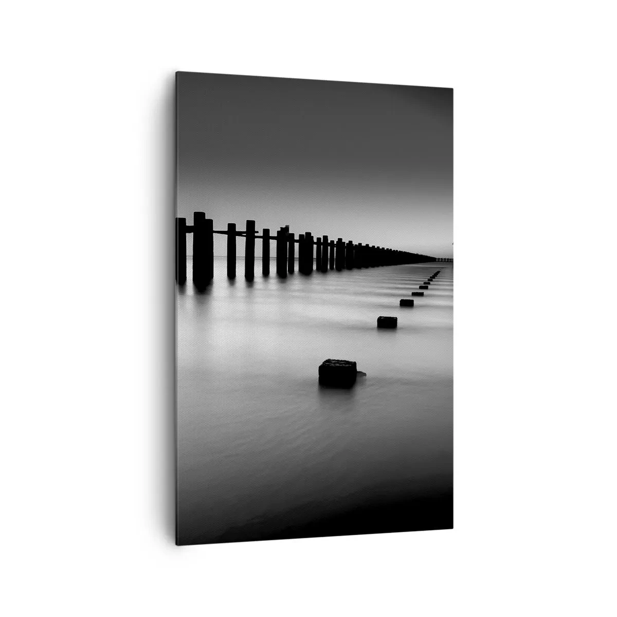 Quadro em tela - O cinza no nevoeiro - 80x120 cm