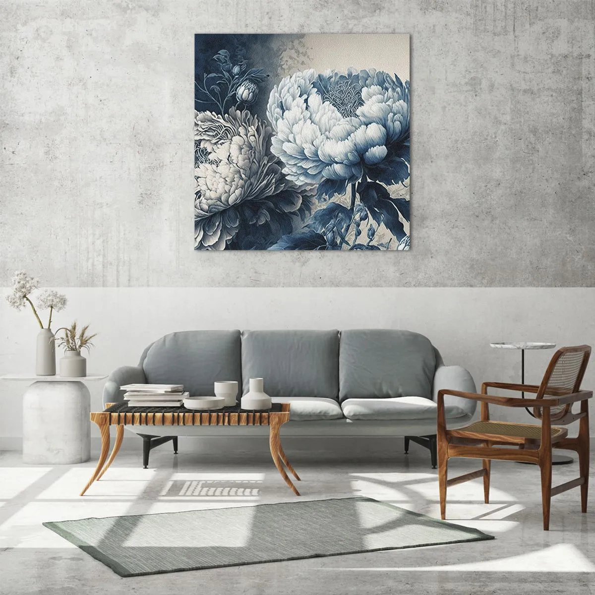 Quadro em vidro - Casal que combina - 60x60 cm