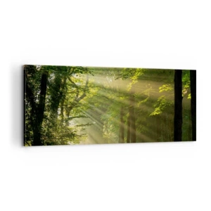Quadro em tela - Momento florestal - 100x40 cm