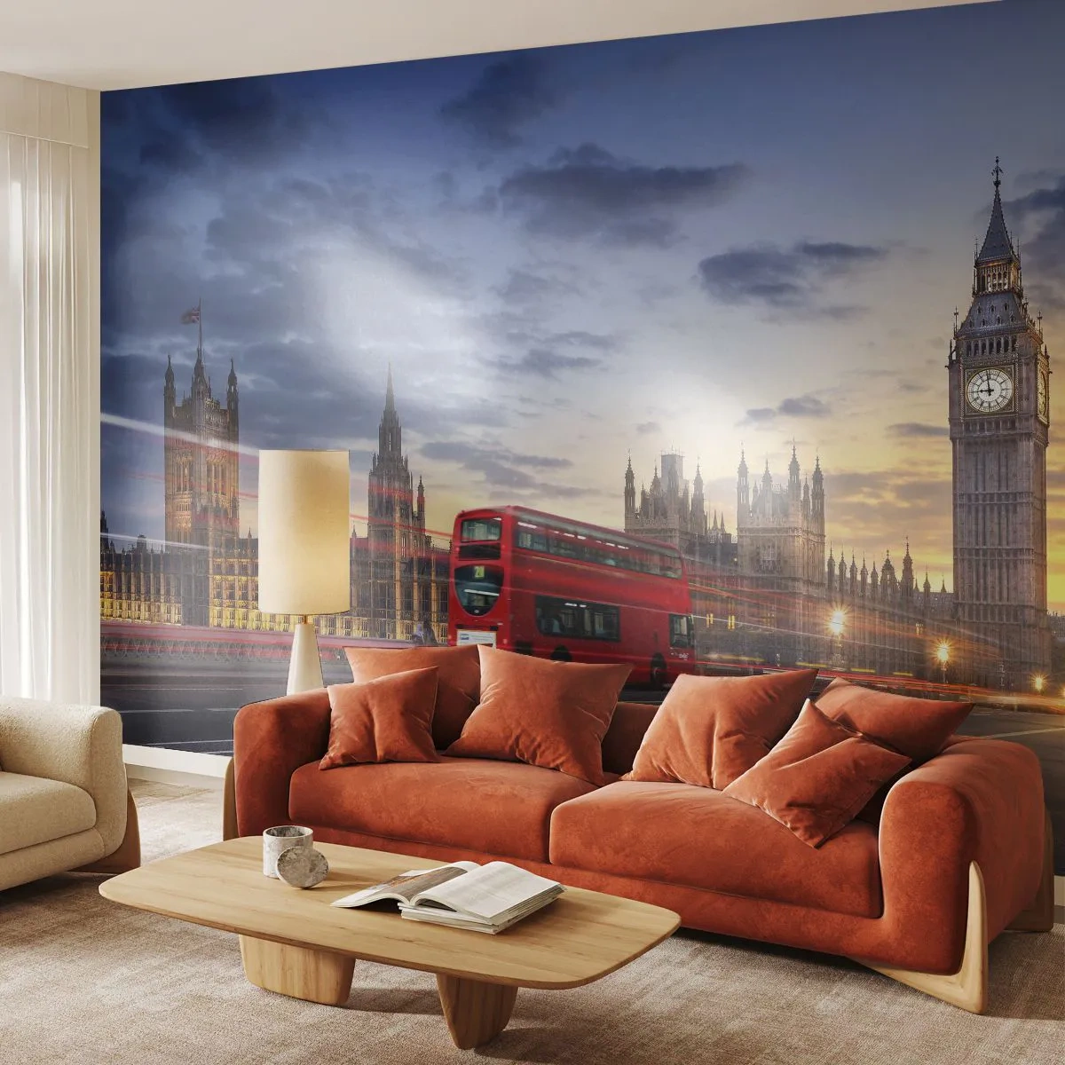 Papel de Parede Premium Sand - Marcas distintivas - Cidade, Londres, Arquitetura - 100x70 cm