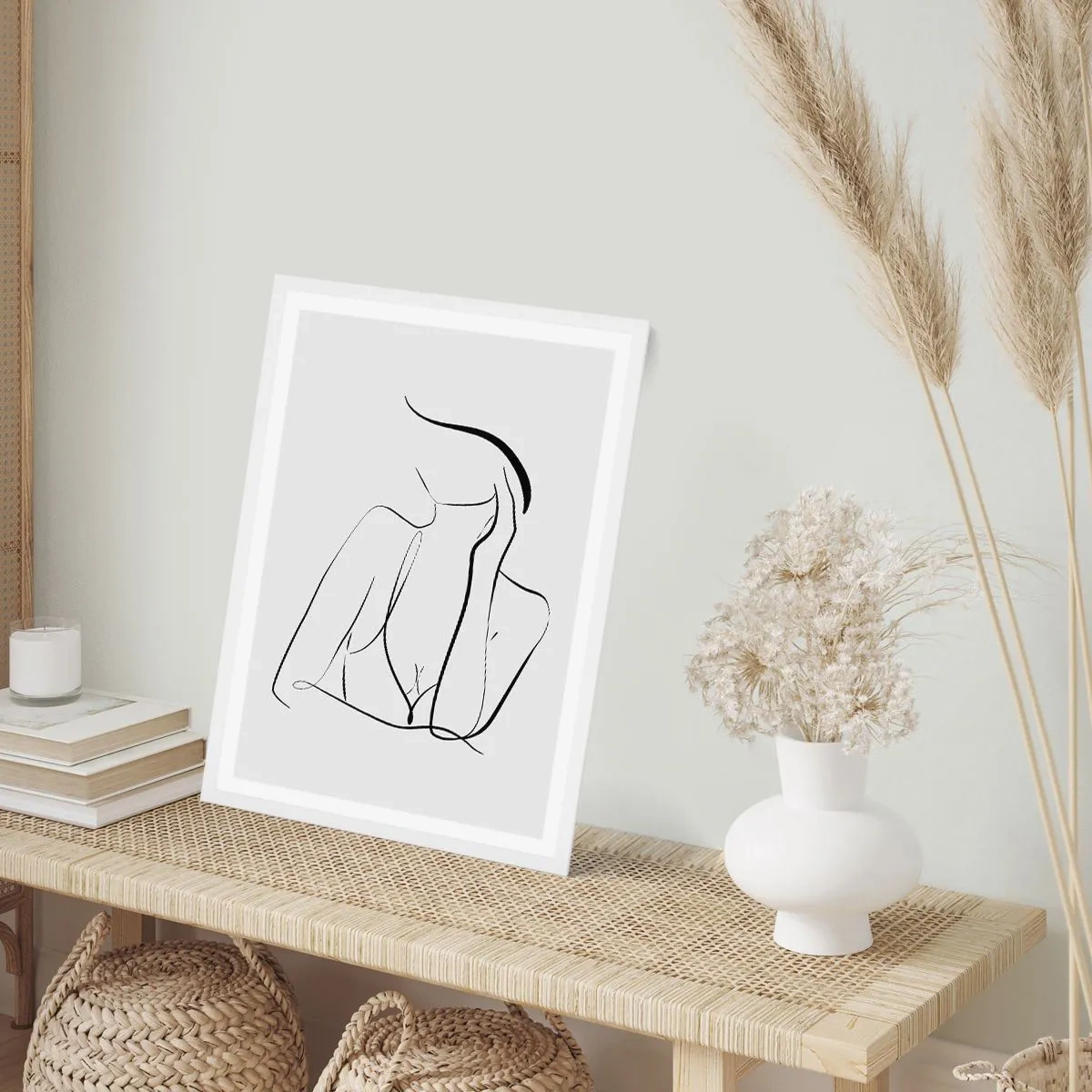 Pôster em moldura branca - Na onda dos sonhos - 50x70 cm