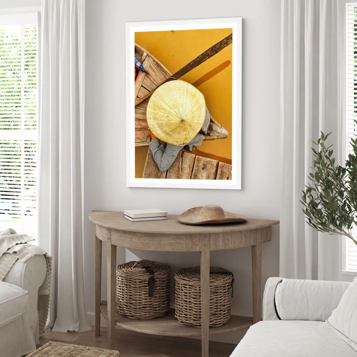 Pôster em moldura branca - A vida no rio amarelo - 50x70 cm