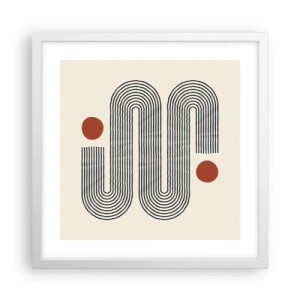 Pôster em moldura branca - Do início ao fim - 40x40 cm