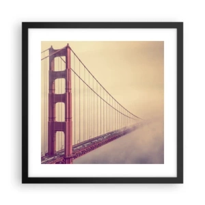 Pôster com moldura preta - Entre o céu e a terra - 40x40 cm