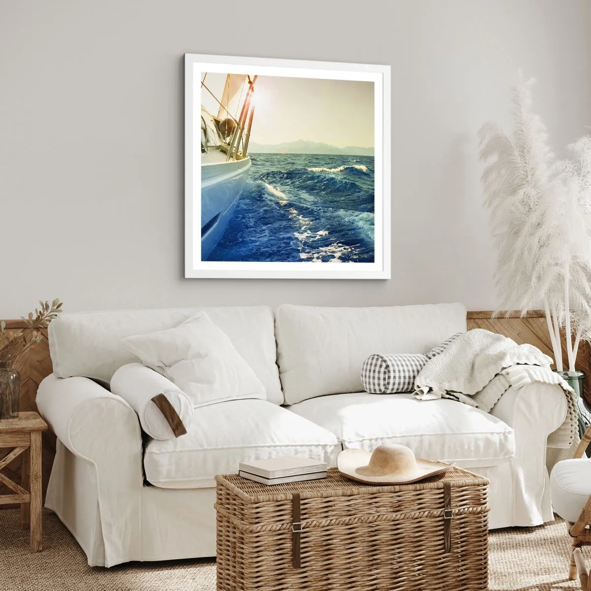 Pôster em moldura branca - Depois da aventura - 50x50 cm