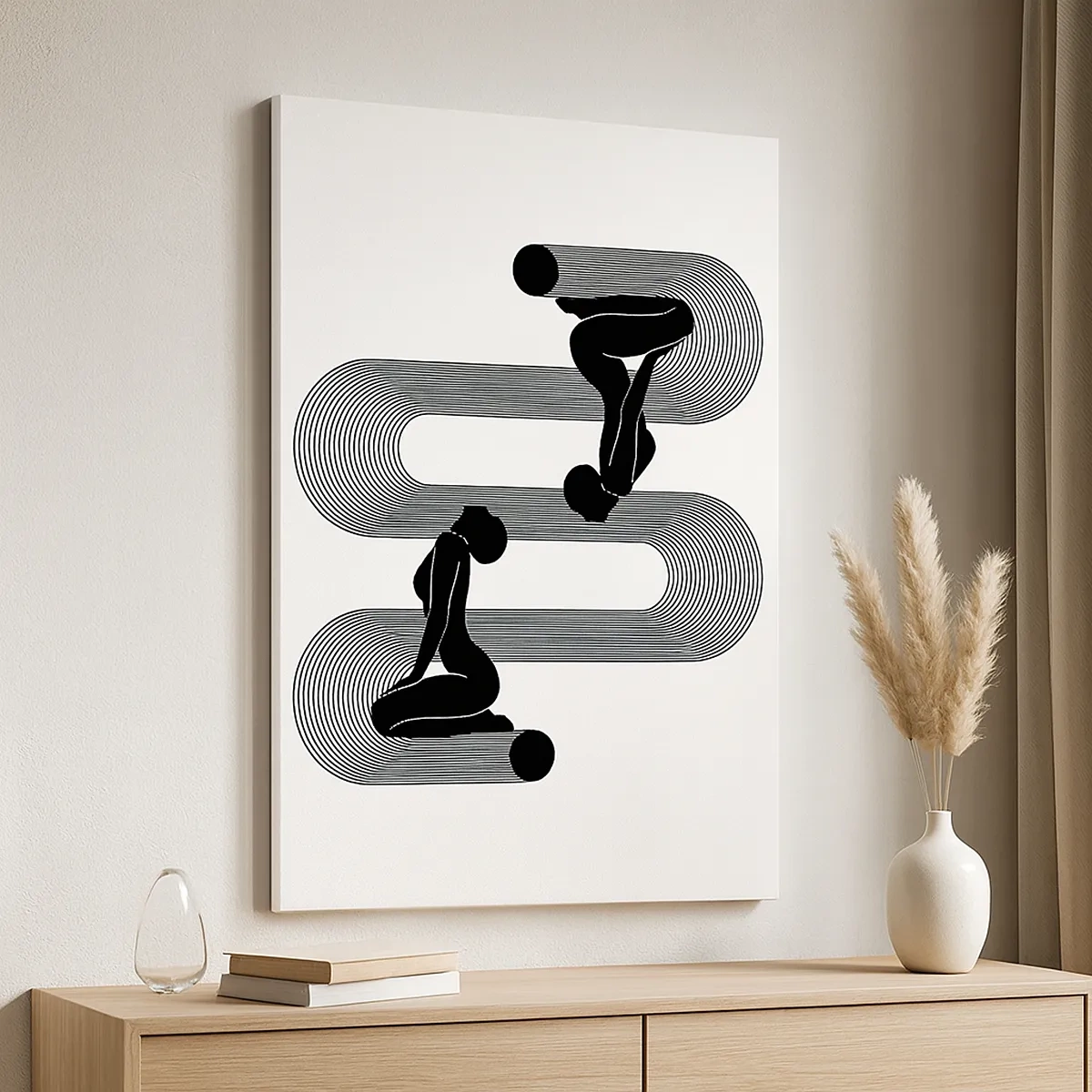 Quadro em tela - Simetria sensual - 50x70 cm