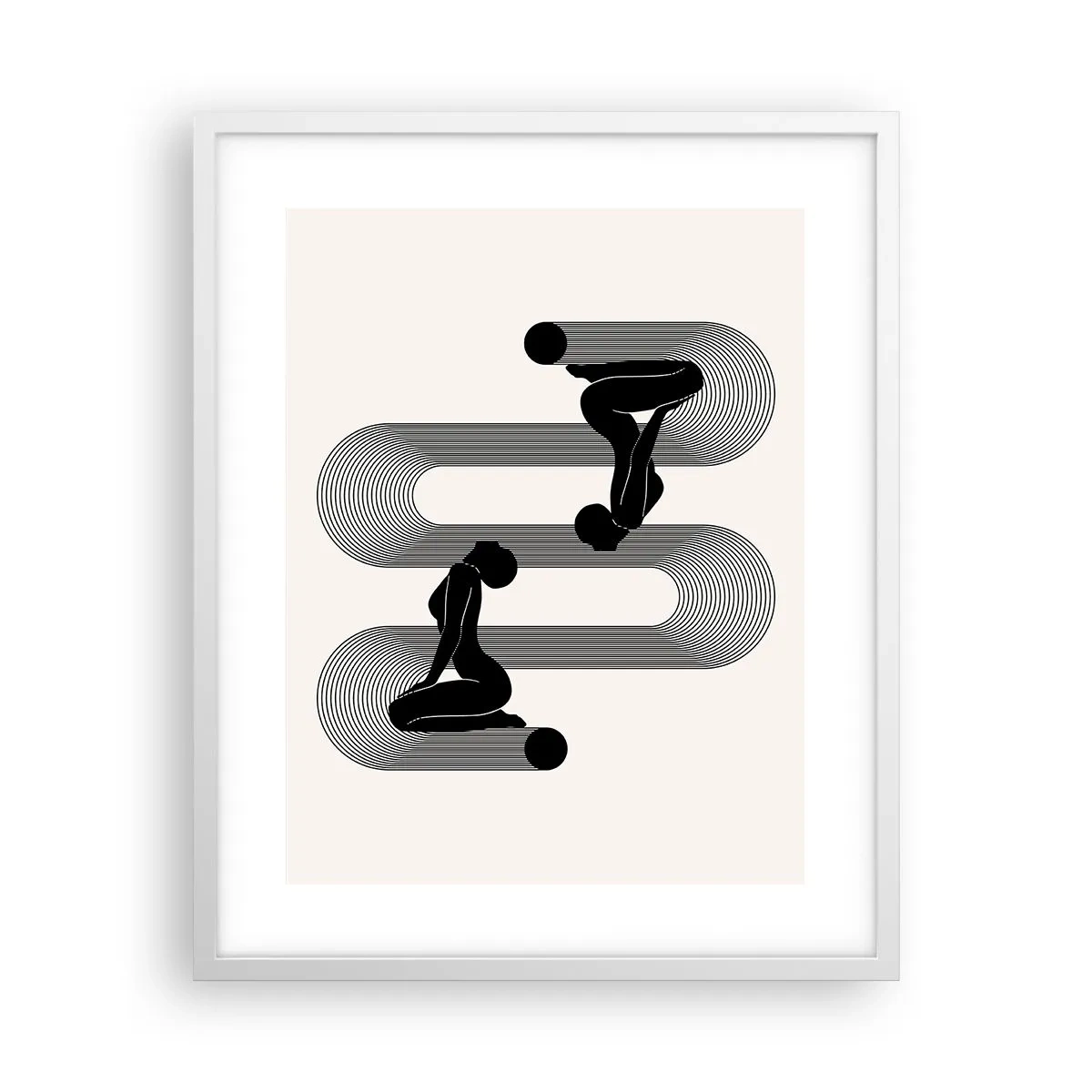 Pôster em moldura branca - Simetria sensual - 40x50 cm