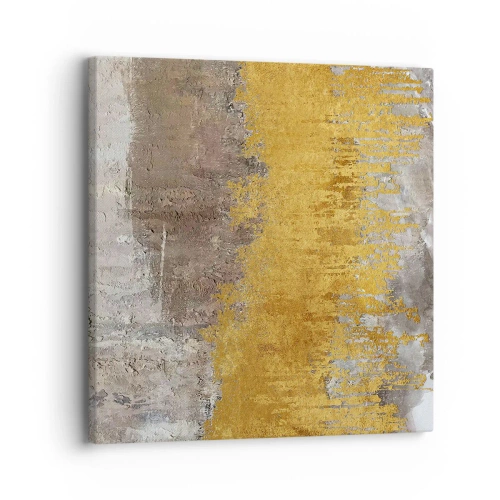 Quadro em tela - Uma explosão dourada - 30x30 cm