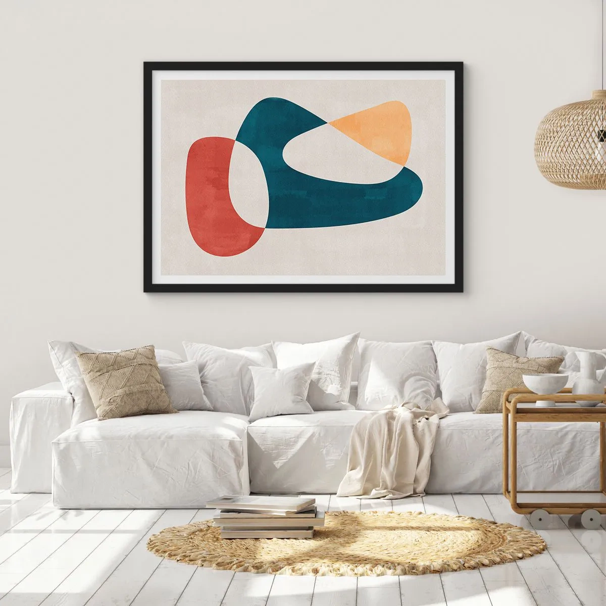 Pôster com moldura preta - Influências e metamorfoses - 70x50 cm
