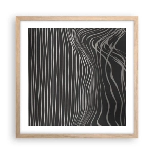 Pôster com moldura de carvalho claro - Ritmo e sotaque - 50x50 cm