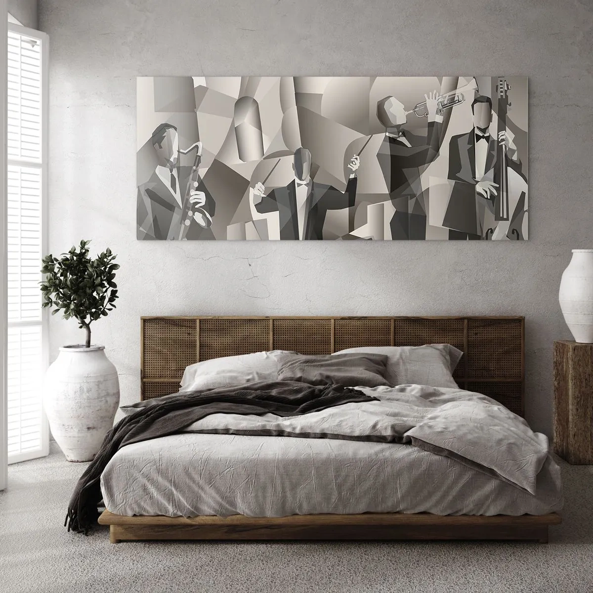 Quadro em vidro - No espaço dos sons - 100x40 cm