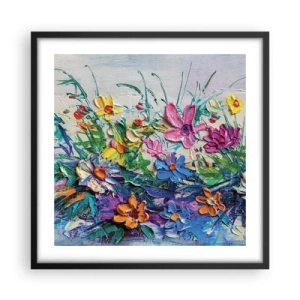 Pôster com moldura preta - Não é de todo natureza morta - 50x50 cm