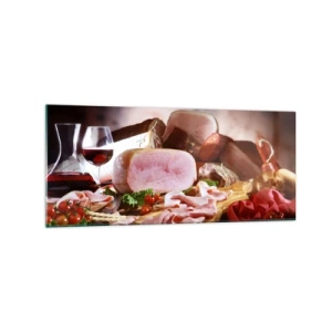 Quadro em vidro - Um sonho culinário com uma jarra - 120x50 cm