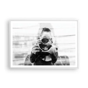 Pôster em moldura branca - Criador e material - 100x70 cm