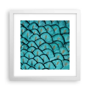 Pôster em moldura branca - A grande gala de penas - 30x30 cm